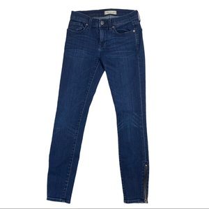 MADEWELL Zip Ankle Dark Wash Skinny Skinny Jeans - Size 24 - EUC